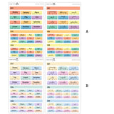 2027 Hobonichi A6 Original Japanese SUNDAY START Yearly view Stickers// #A6-SUNDAY-MAIN