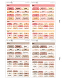 2026 Hobonichi A6 Original Japanese MONDAY START Yearly view Stickers// #A6-ROUND