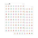Jumbo Bead Colorful Alphabet Stickers