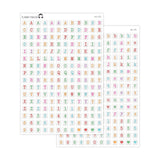 Square Letter Bead Colorful Alphabet Stickers