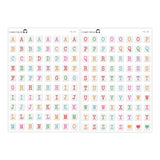 Jumbo Square Bead Colorful Alphabet Stickers