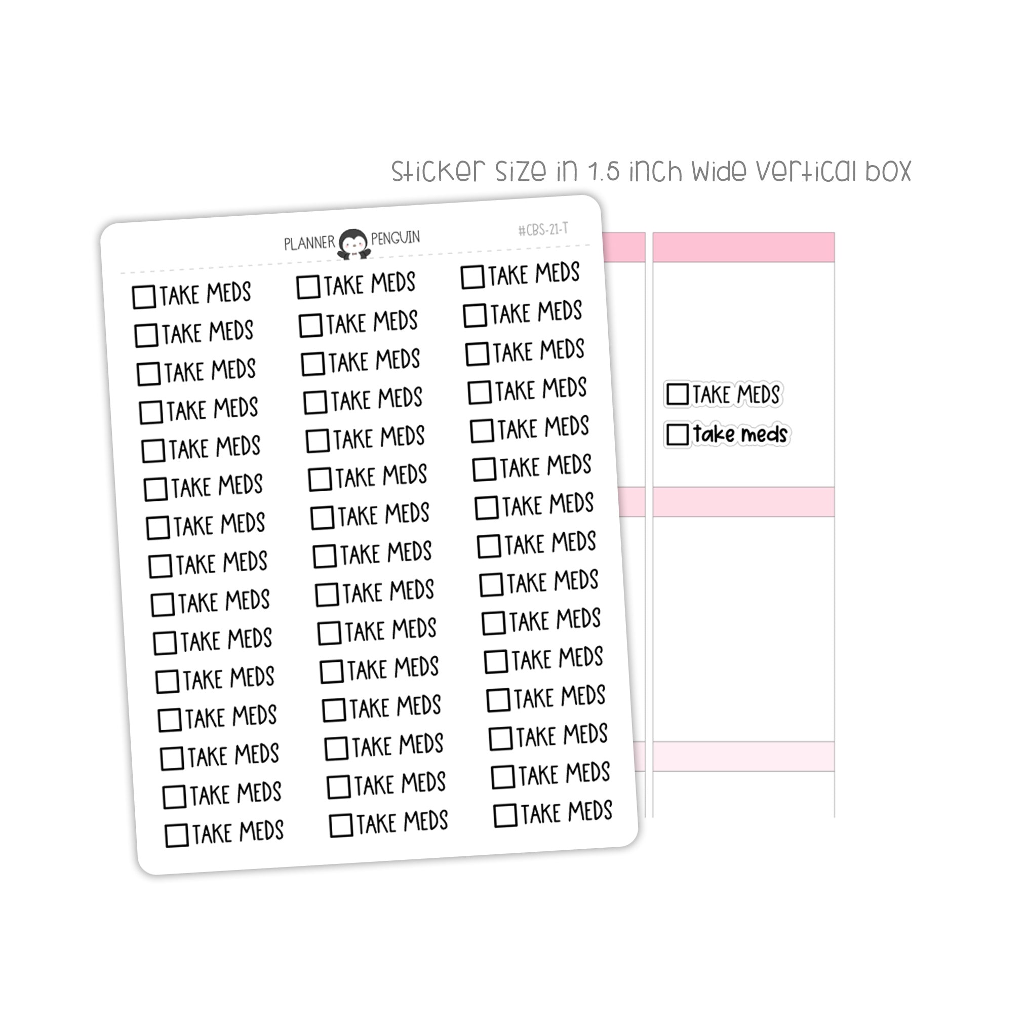 Take Meds Checkbox Text Stickers