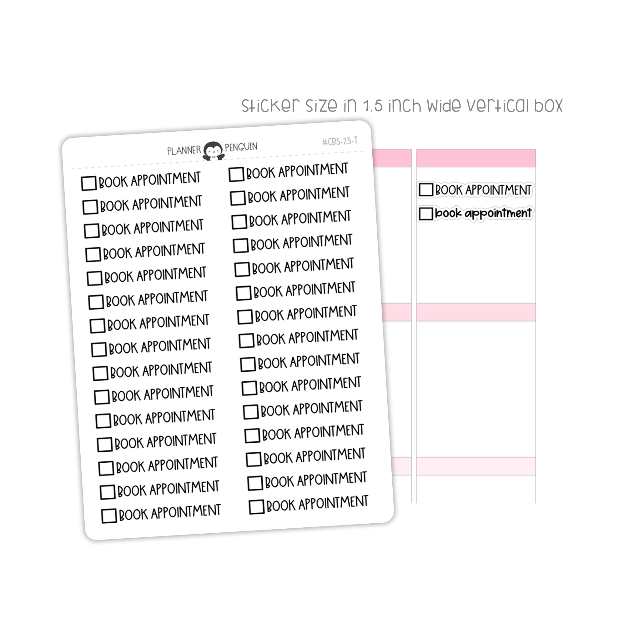 Book Appointment Checkbox Text Stickers