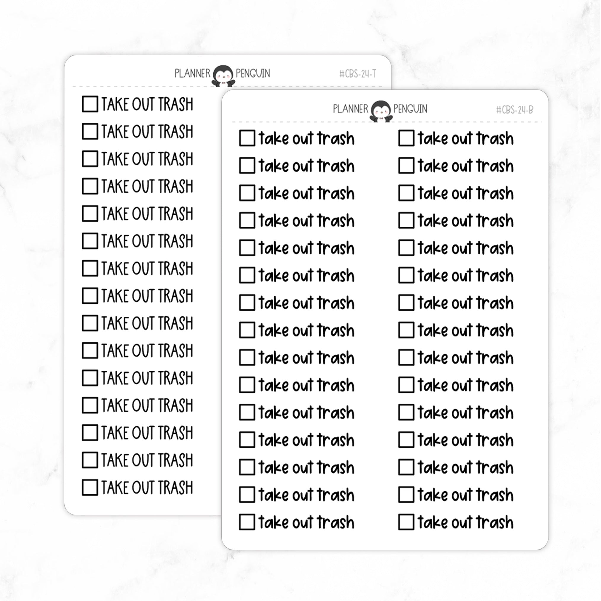 Take Out Trash Checkbox Text Stickers