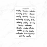 Days of the Week Stickers DAYS-01