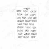 Days of the Week Stickers DAYS-05