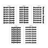 Header Script Stickers | Dashboard text stickers | Script Planner Sticker | DBH-01