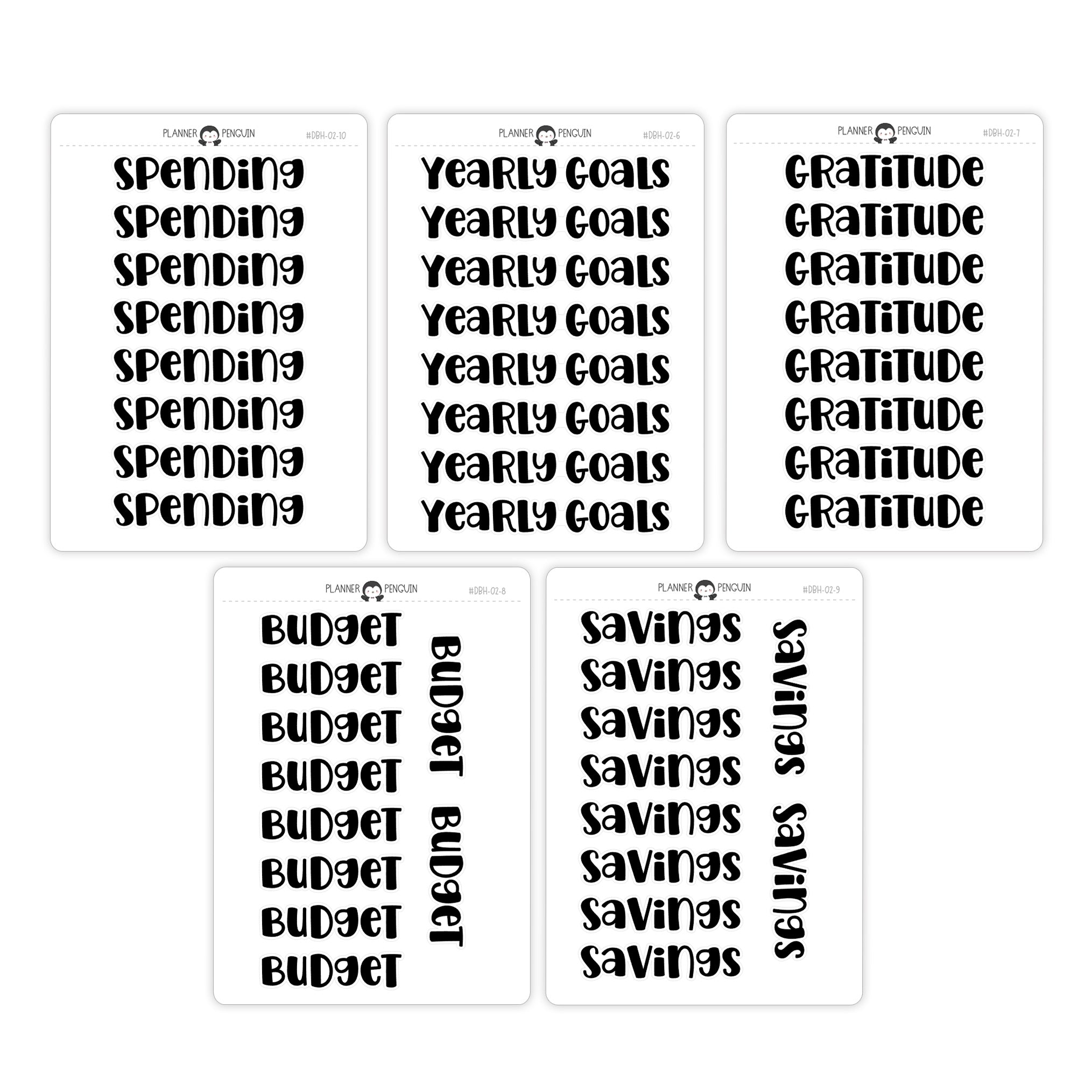 Header Script Stickers | Dashboard text stickers | Script Planner Sticker | DBH-02