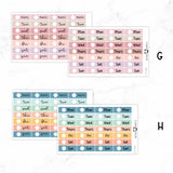 Hobonichi Cousin Date Cover Planner Stickers// Cousin A5// #DC02