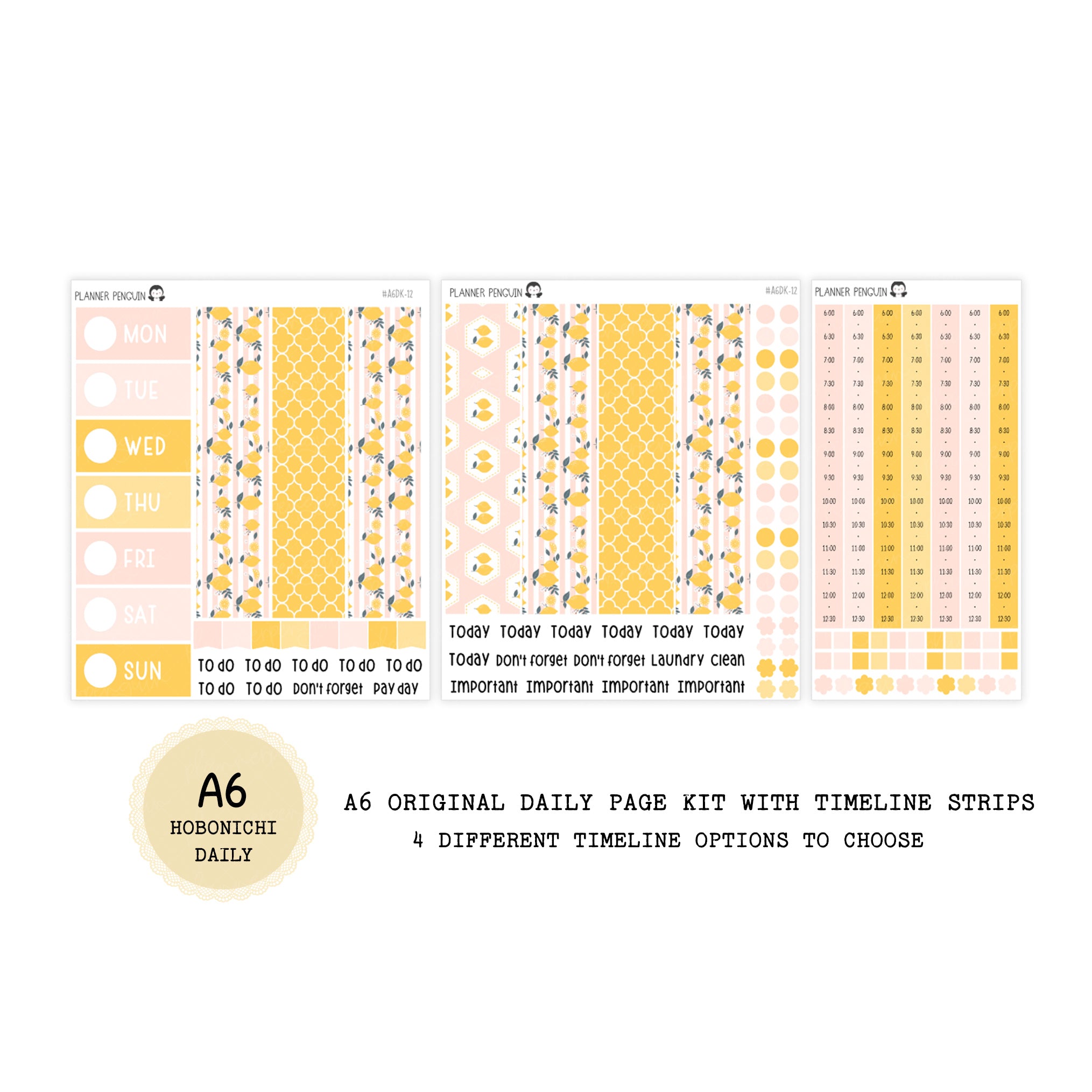 Pink Lemonade - Daily Kit - Hobonichi Cousin A5 , A6 original Techo