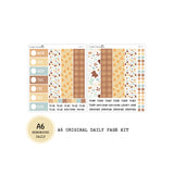 Fall Floral - Daily Kit - Hobonichi Cousin A5 , A6 original Techo