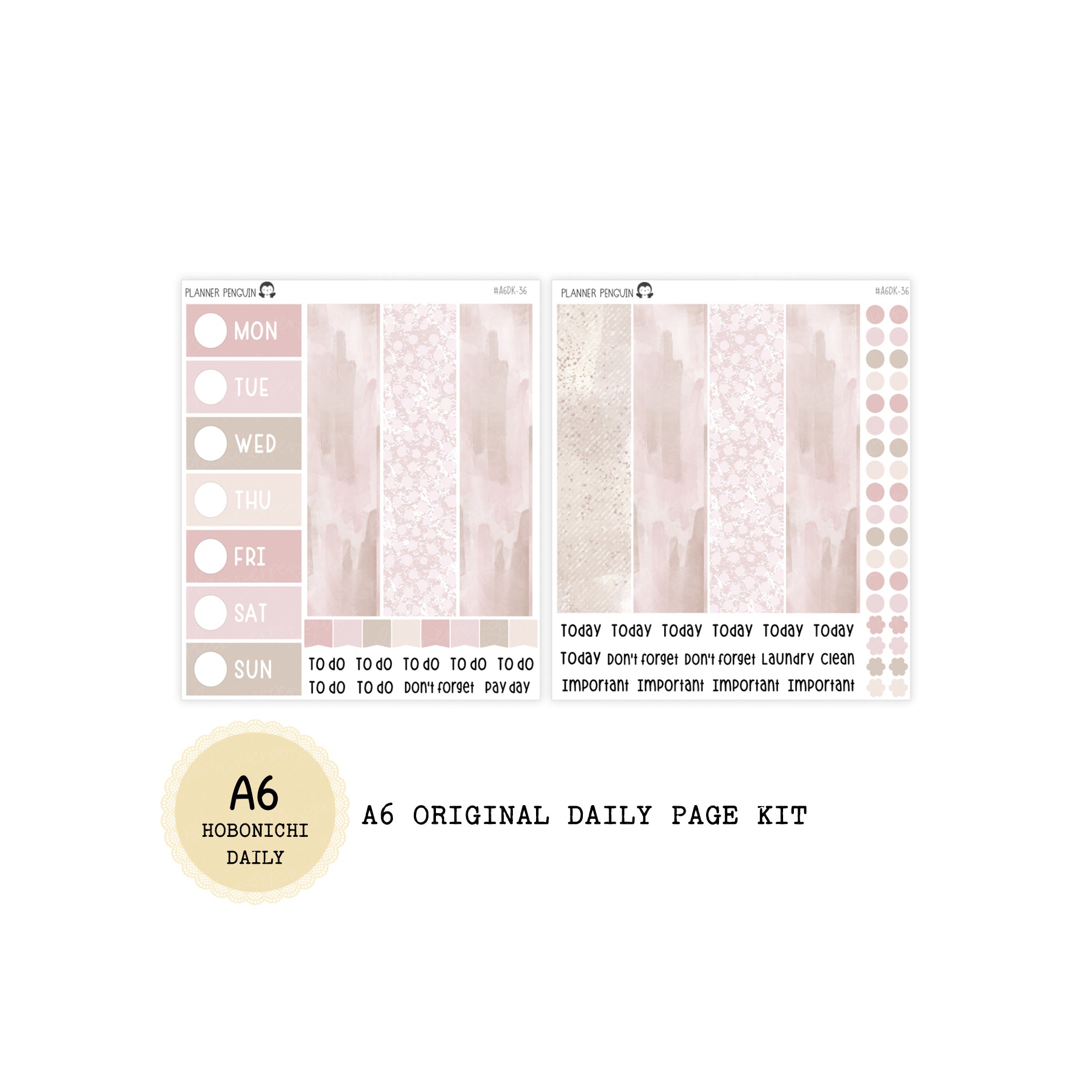 Boss - Daily Kit - Hobonichi Cousin A5 , A6 original Techo