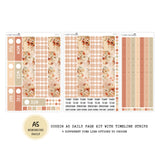 Rustic Autumn - Daily Kit - Hobonichi Cousin A5 , A6 original Techo