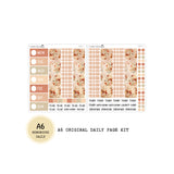 Rustic Autumn - Daily Kit - Hobonichi Cousin A5 , A6 original Techo