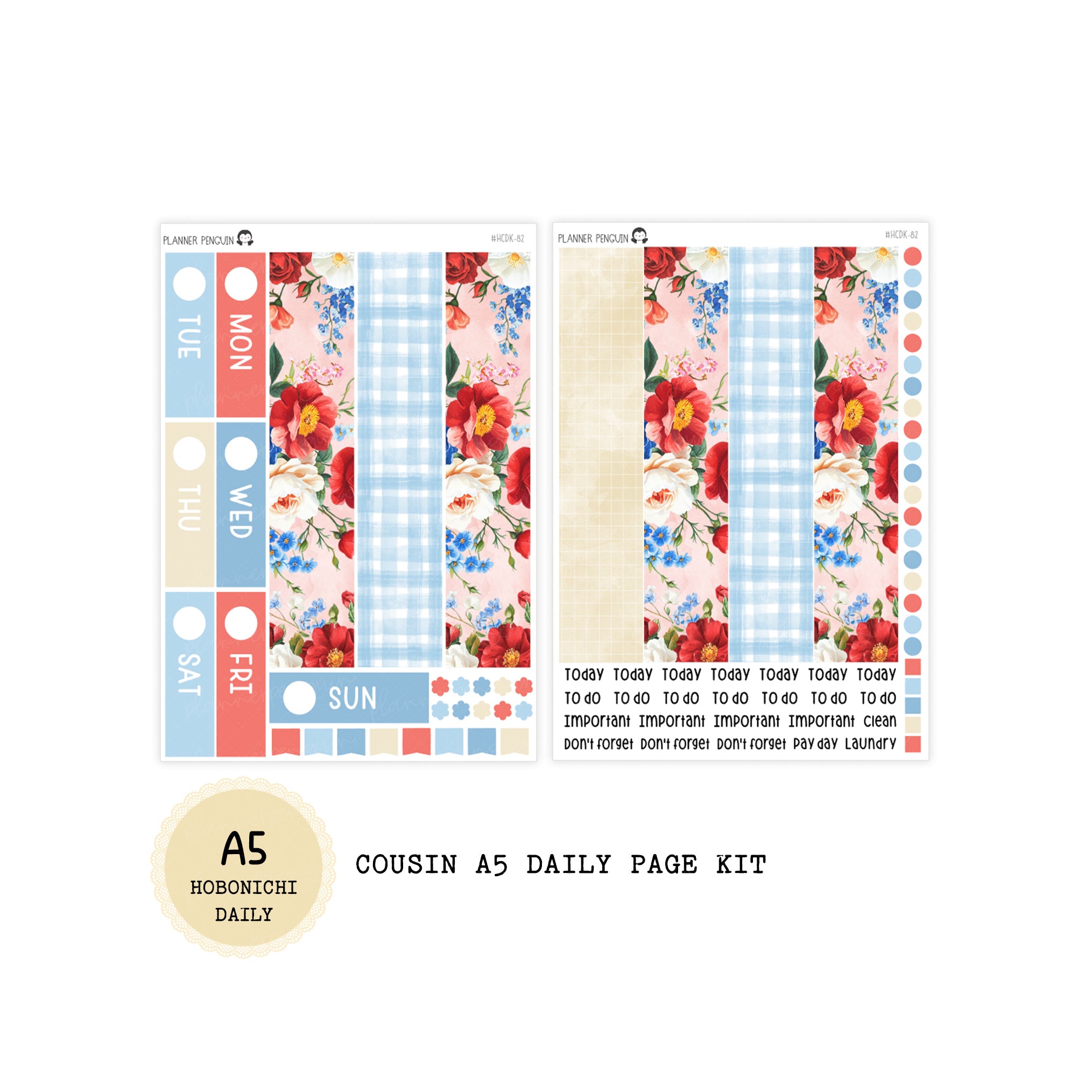 French Riviera - Daily Kit - Hobonichi Cousin A5 , A6 original Techo