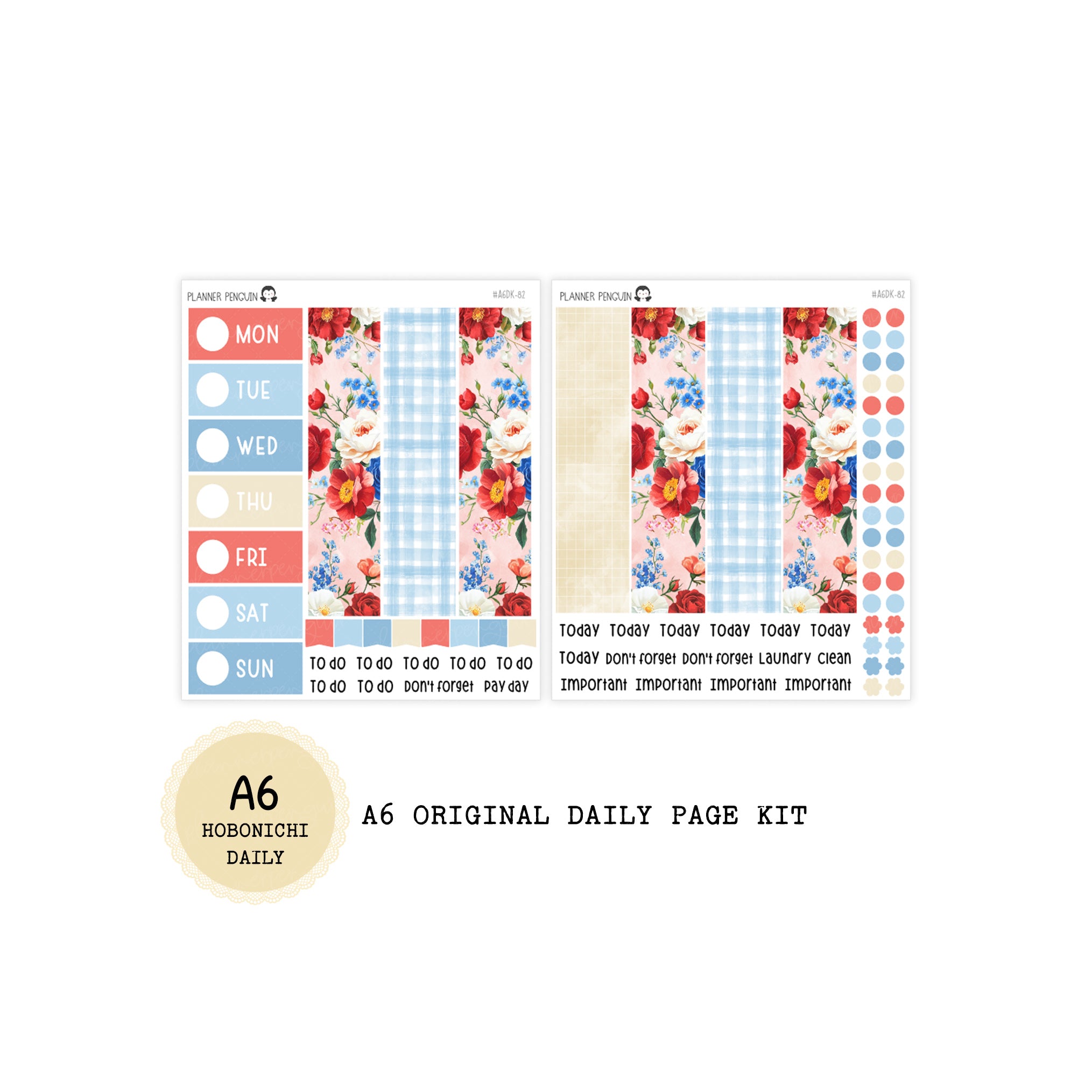French Riviera - Daily Kit - Hobonichi Cousin A5 , A6 original Techo