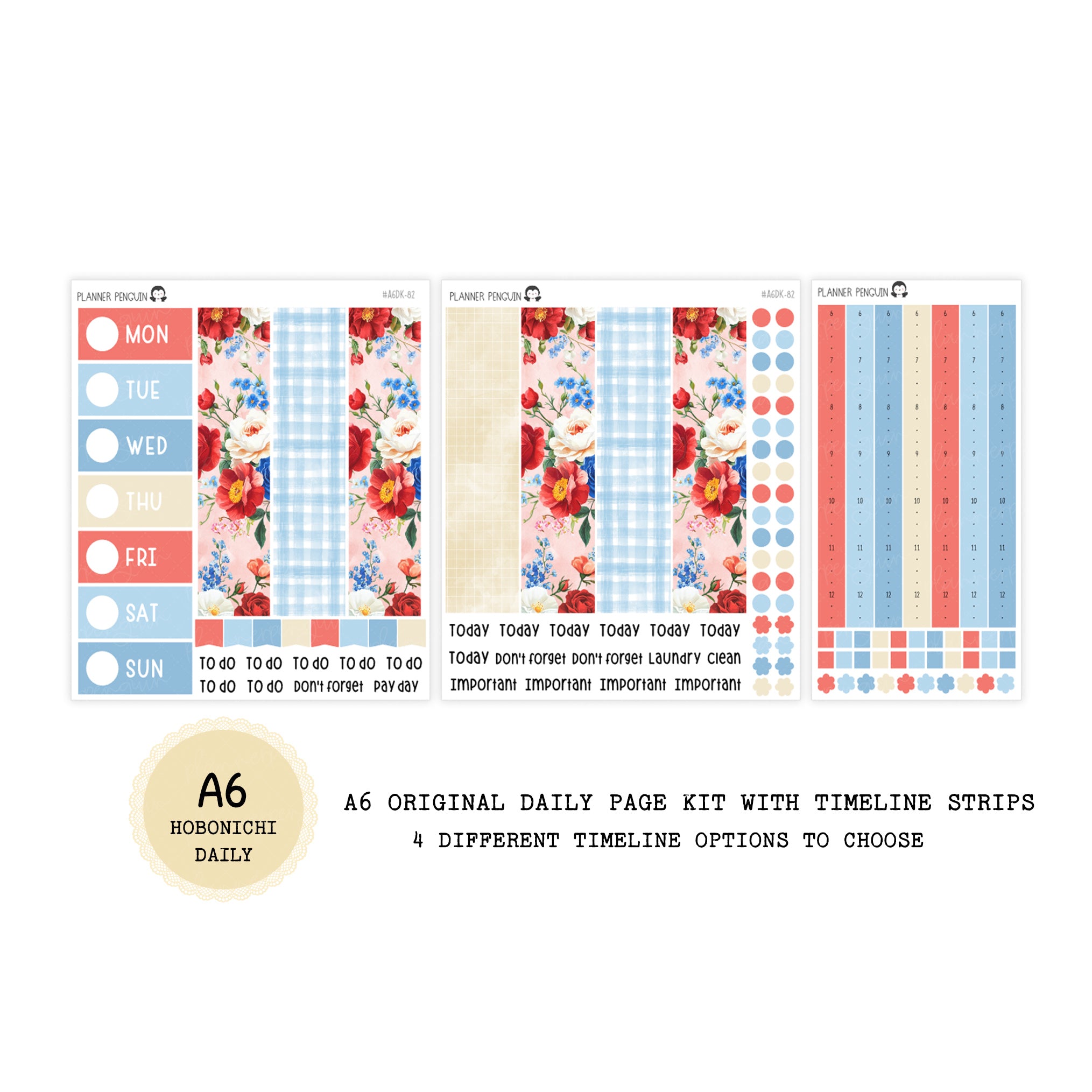 French Riviera - Daily Kit - Hobonichi Cousin A5 , A6 original Techo