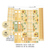 Sunflower - Daily Kit - Hobonichi Cousin A5 , A6 orginial Techo // #DK-90
