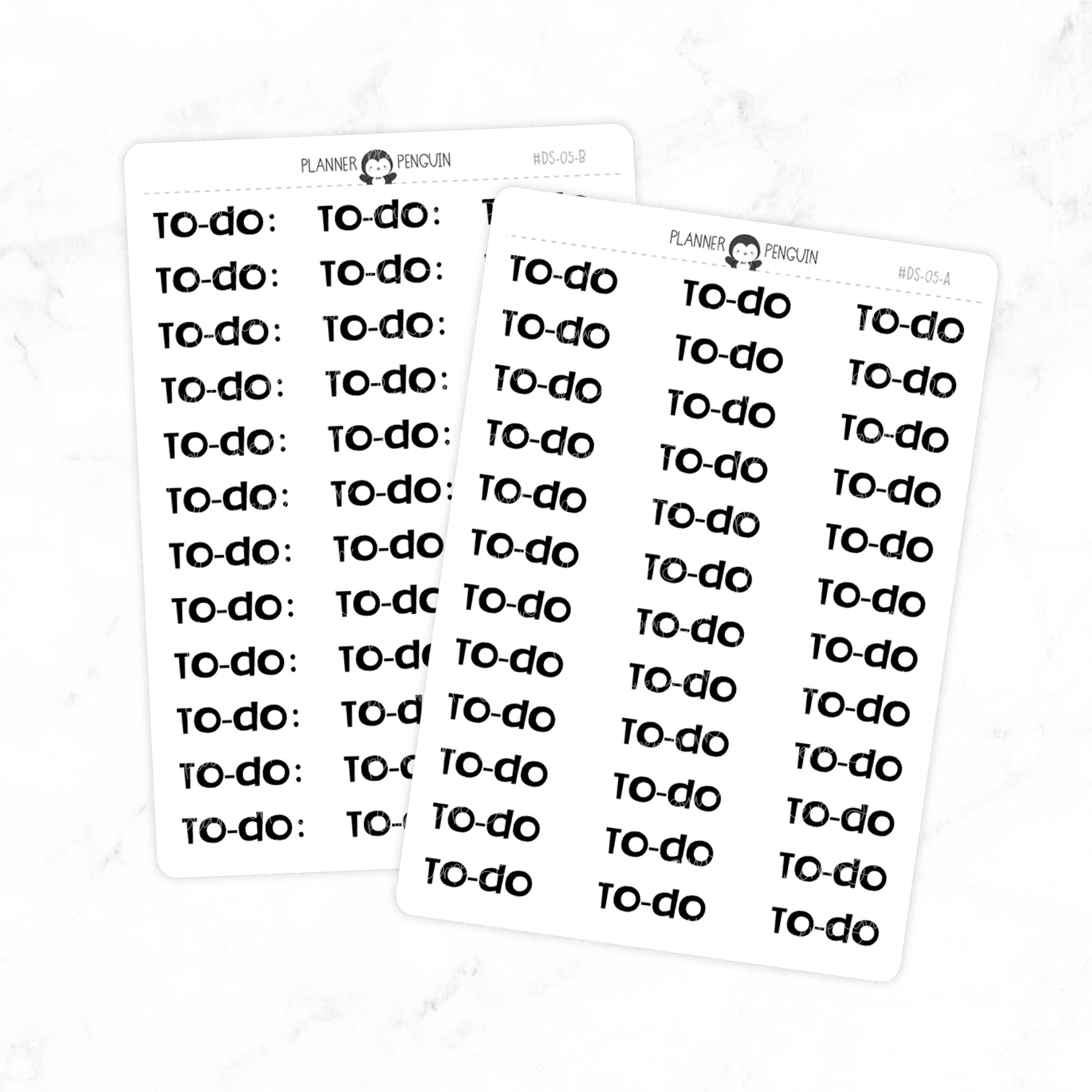 Todo - Chunky Script Stickers