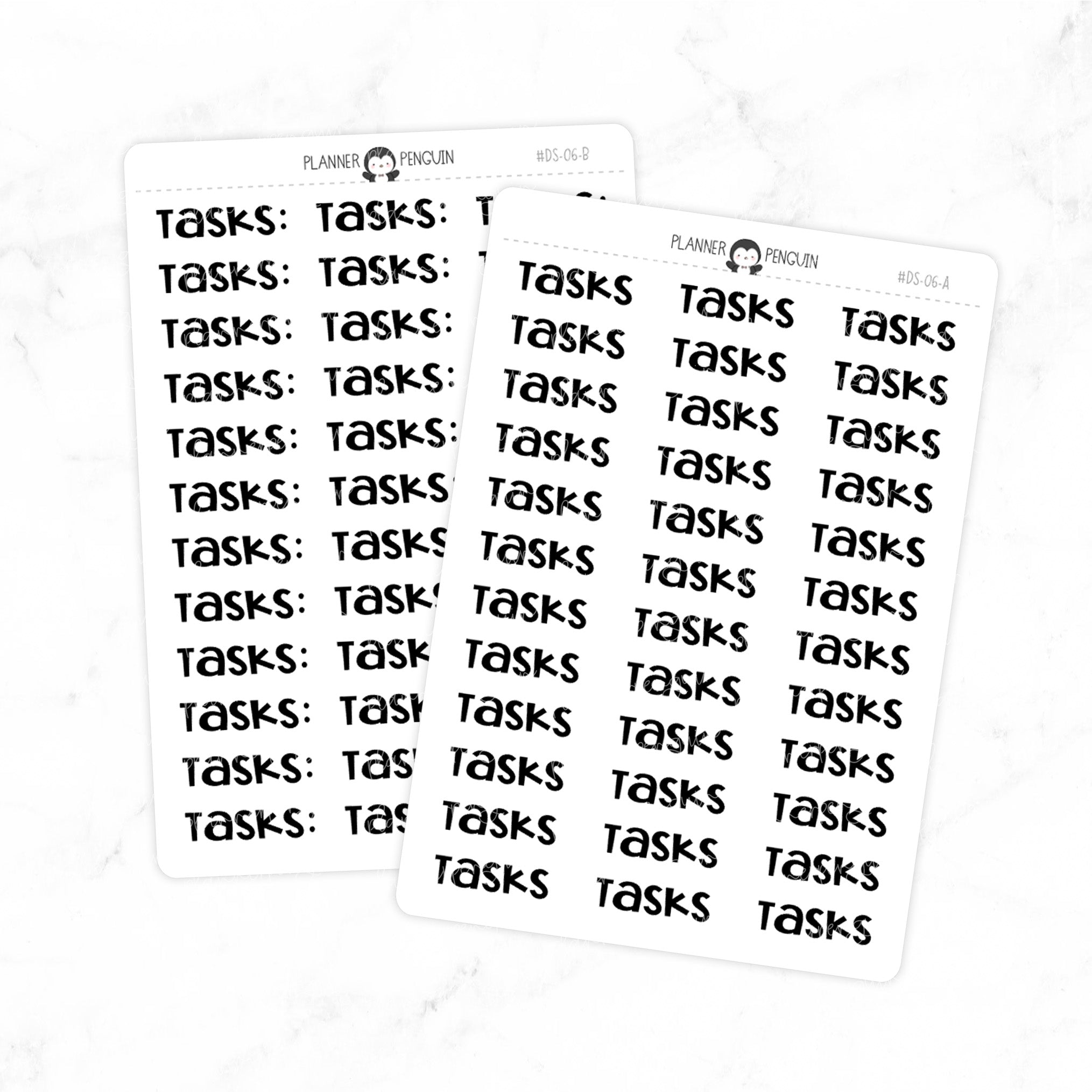 Tasks - Chunky Script Stickers