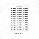 To Buy - Chunky Script Stickers