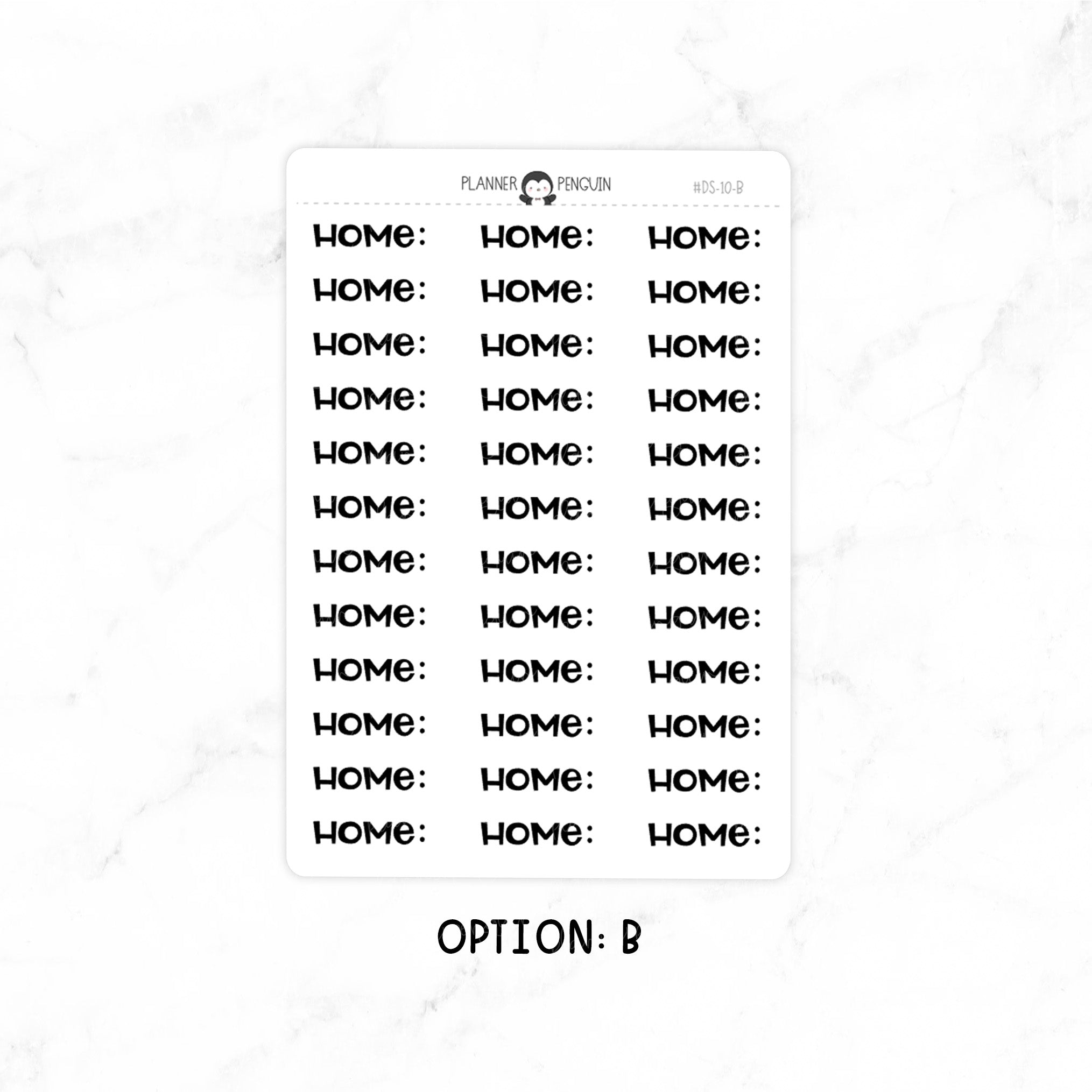 Home - Chunky Script Stickers
