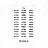 Work - Chunky Script Stickers