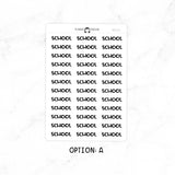 School - Chunky Script Stickers
