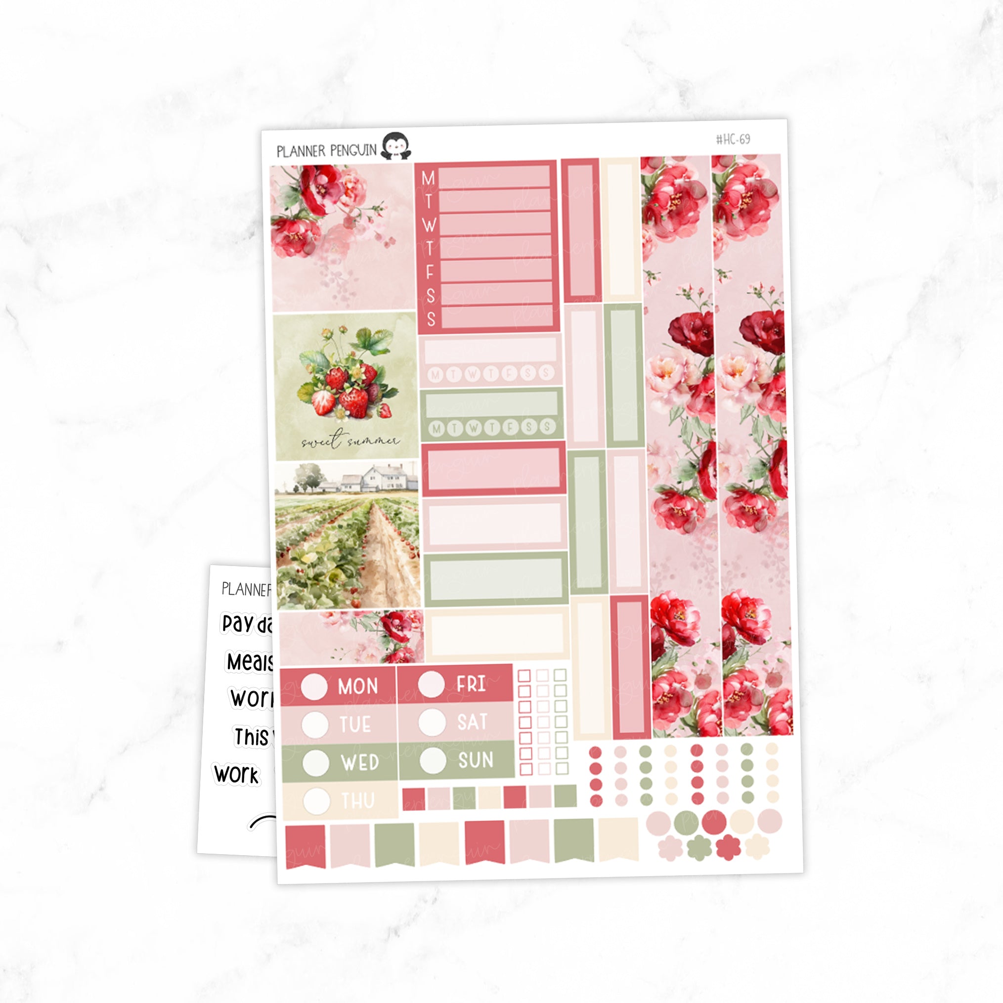 Sweet Summer Hobonichi Cousin A5 Weekly Sticker Kit // #HC-69