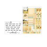 Sunflower Hobonichi Cousin A5 Weekly Sticker Kit // #HC-90
