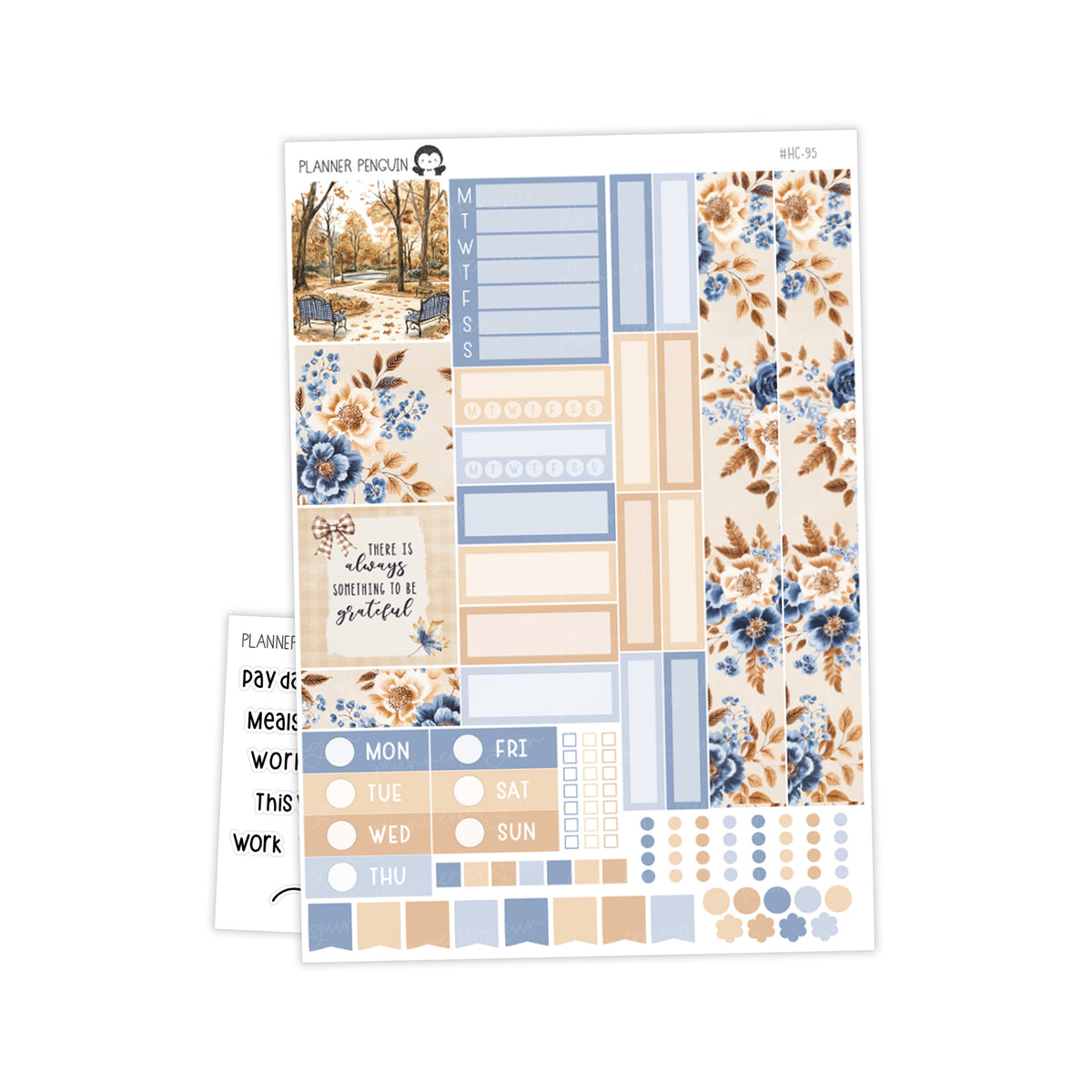 Autumn Charm Hobonichi Cousin A5 Weekly Sticker Kit