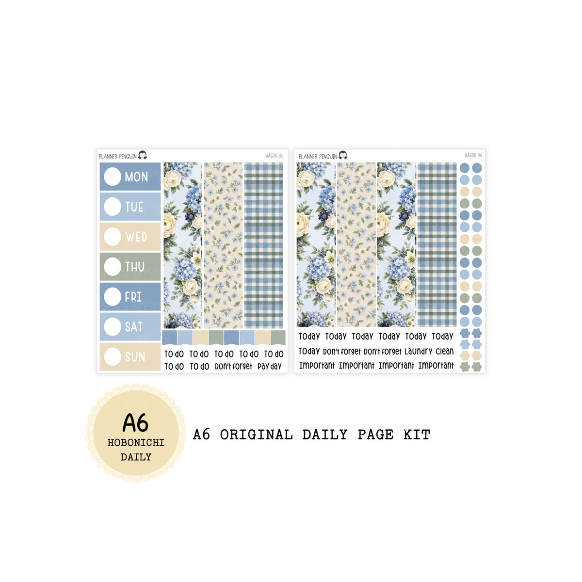 Winter Escape - Daily Kit - Hobonichi Cousin A5 , A6 original Techo