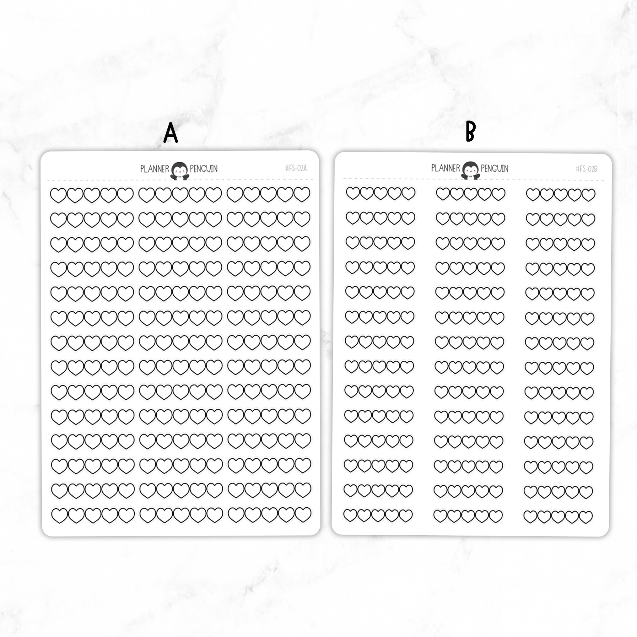Heart Rating - Book and Movie Rating Planner Stickers