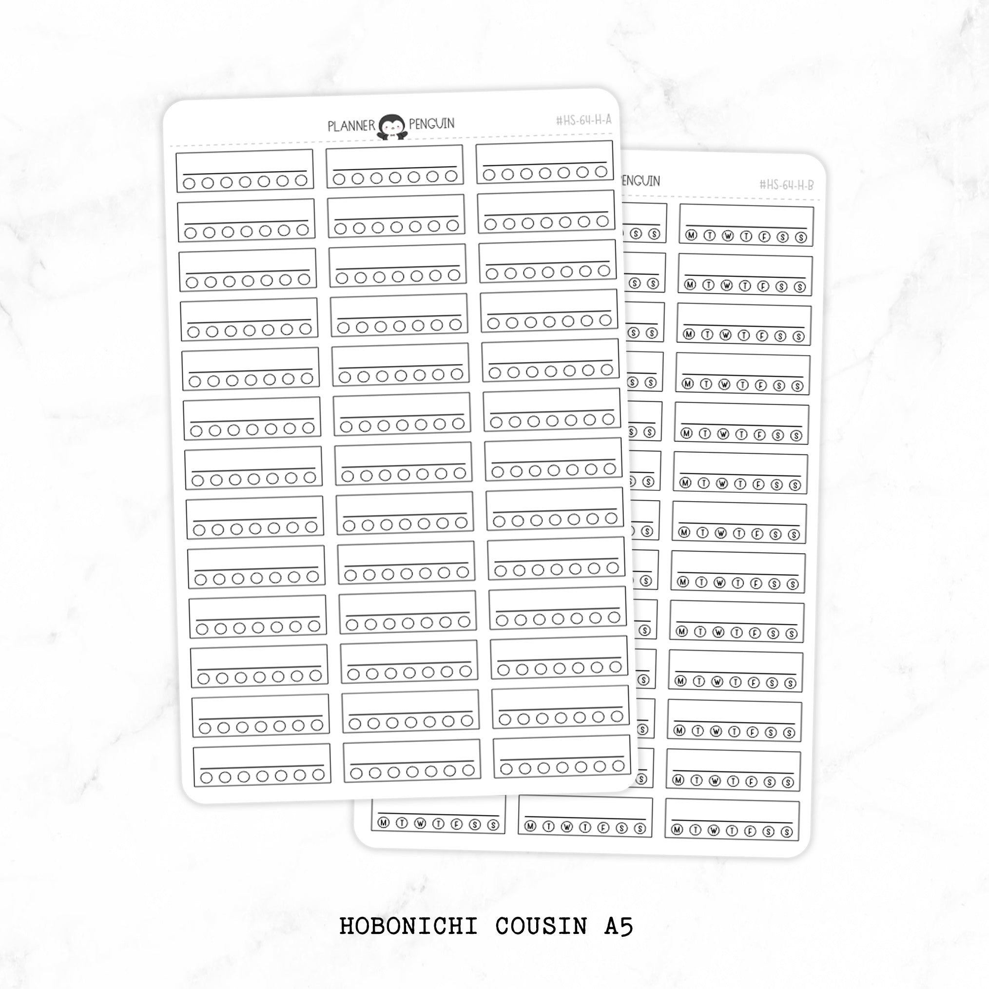 Minimal Habit Tracker Label Planner Stickers // #HOBO-HS-64