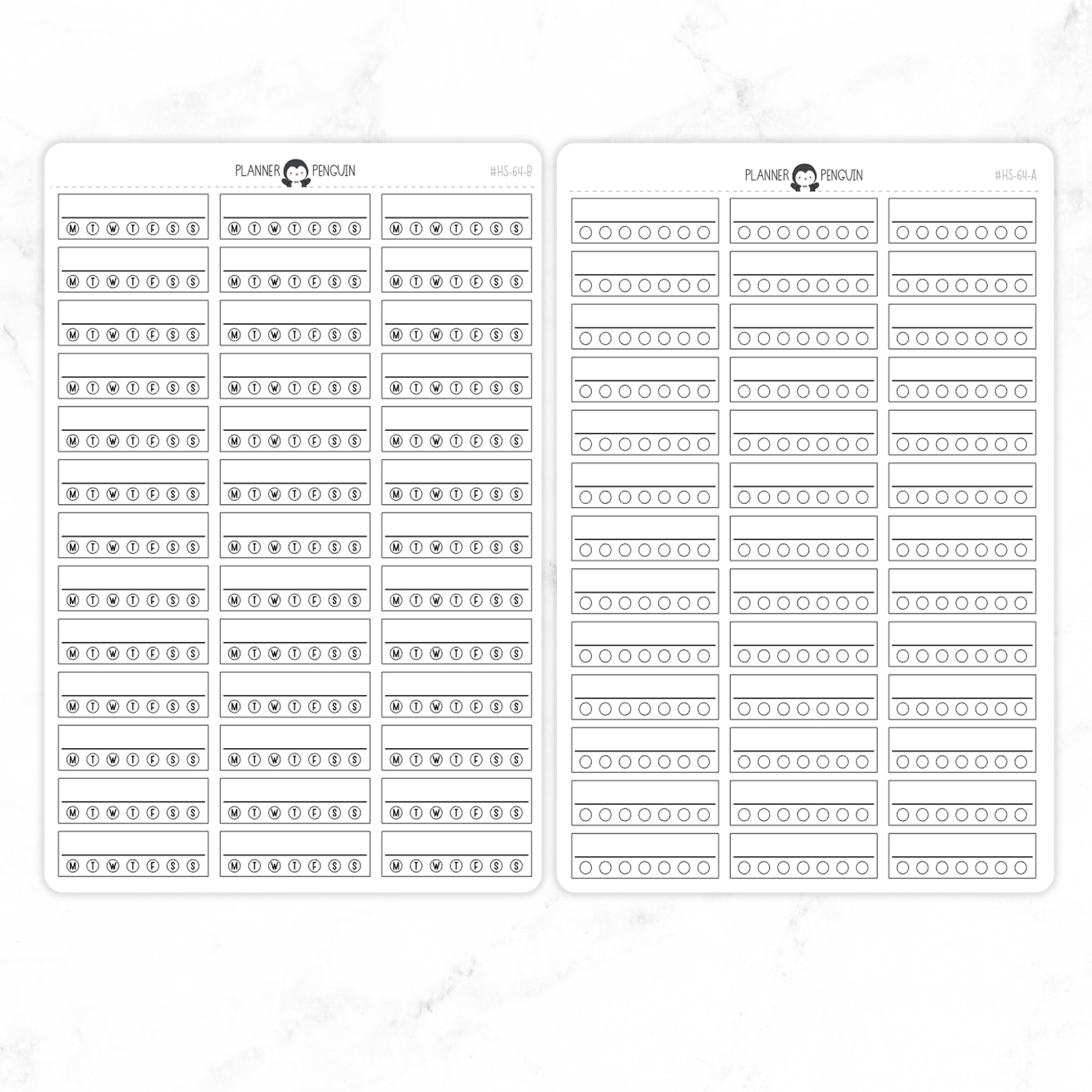 Minimal Habit Tracker Label Planner Stickers