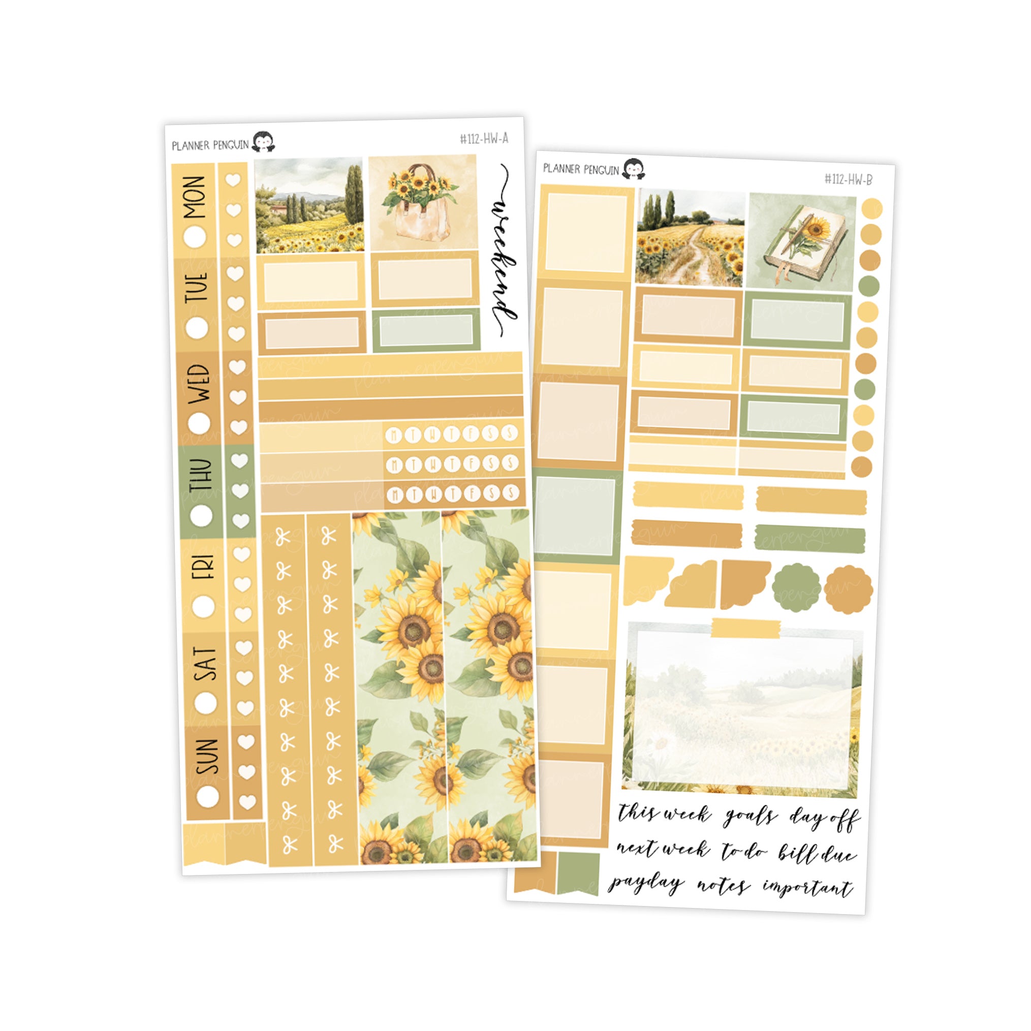 Sunflower Hobonichi Weeks kit