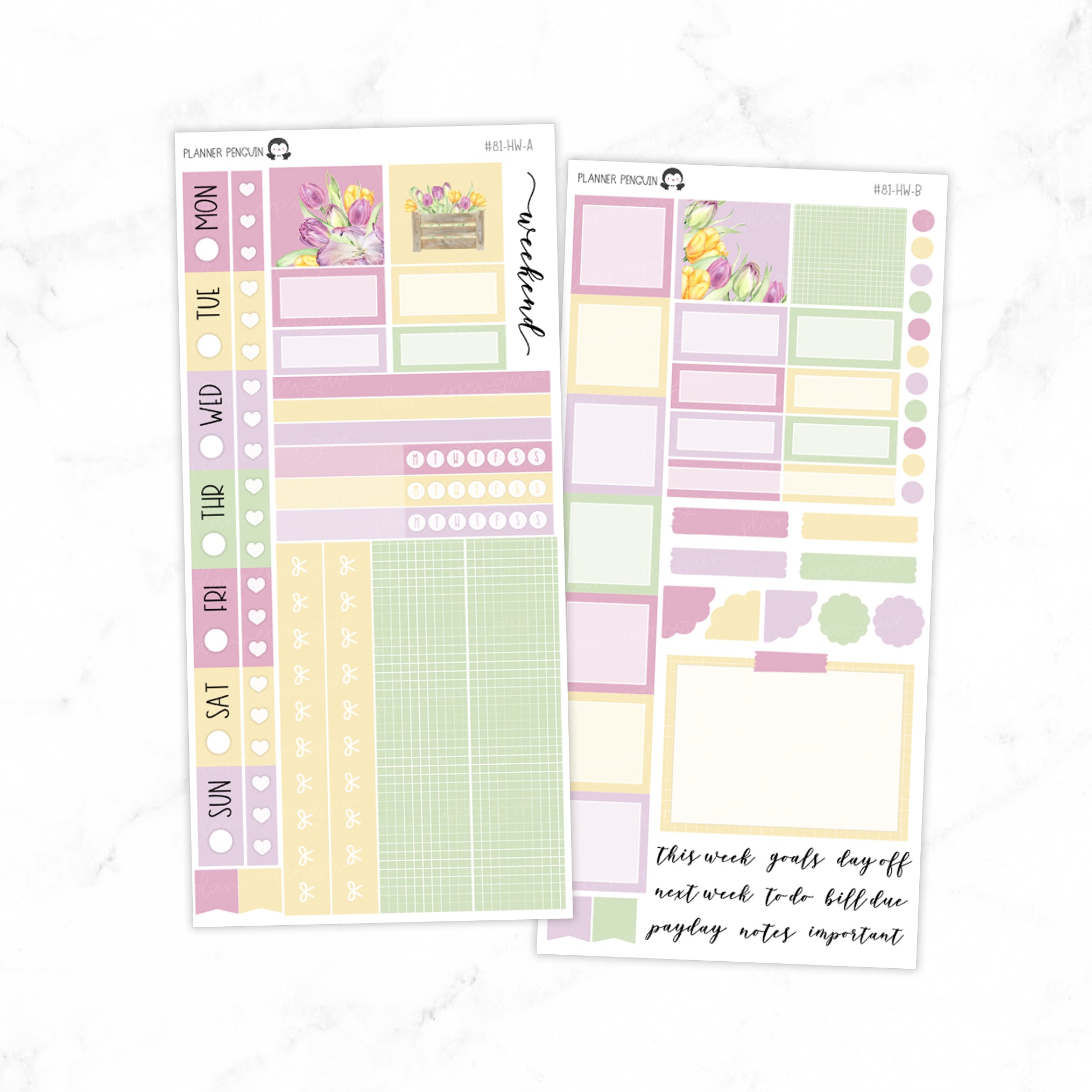 Tulips Hobonichi Weeks kit