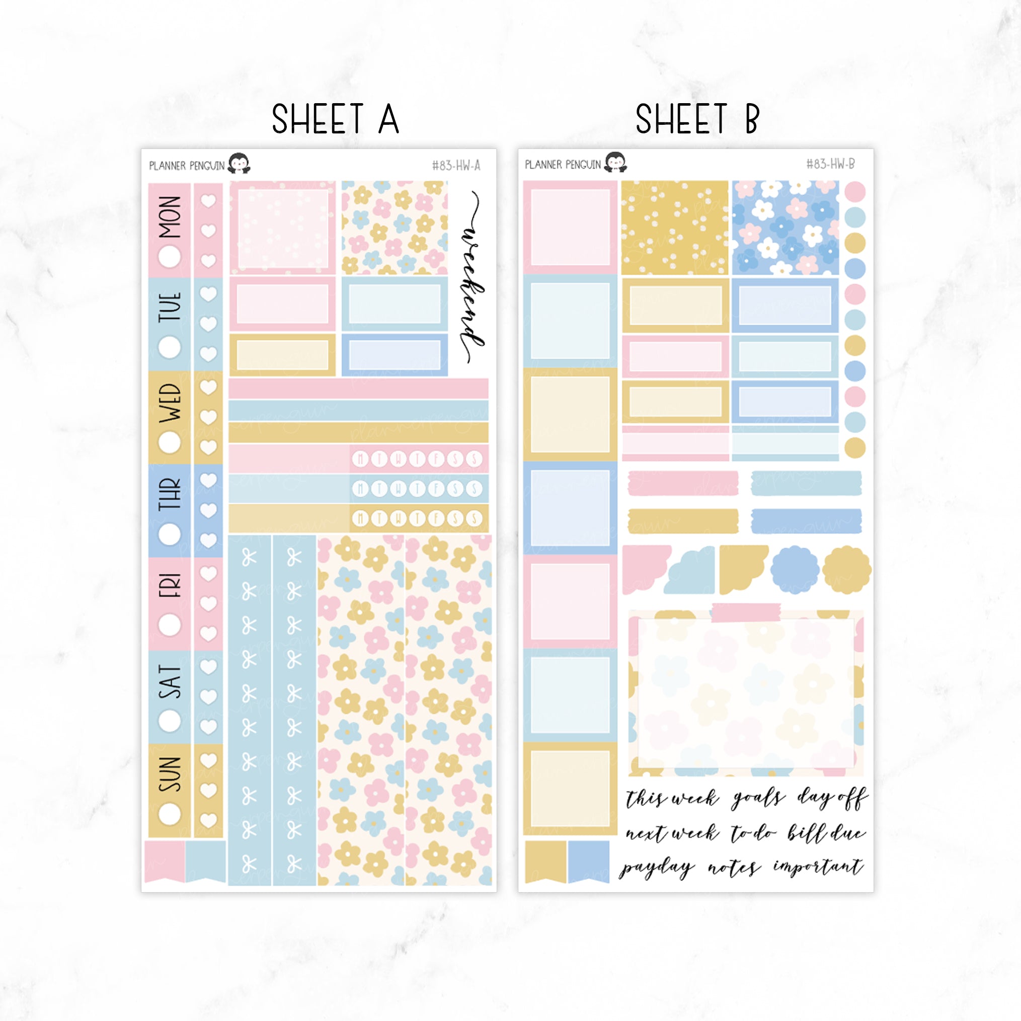 Retro Daisy Hobonichi Weeks kit