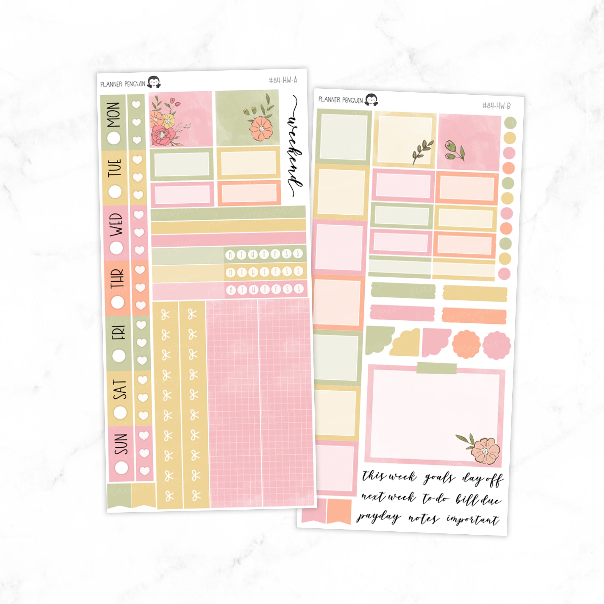 Vibrant Floral Hobonichi Weeks kit