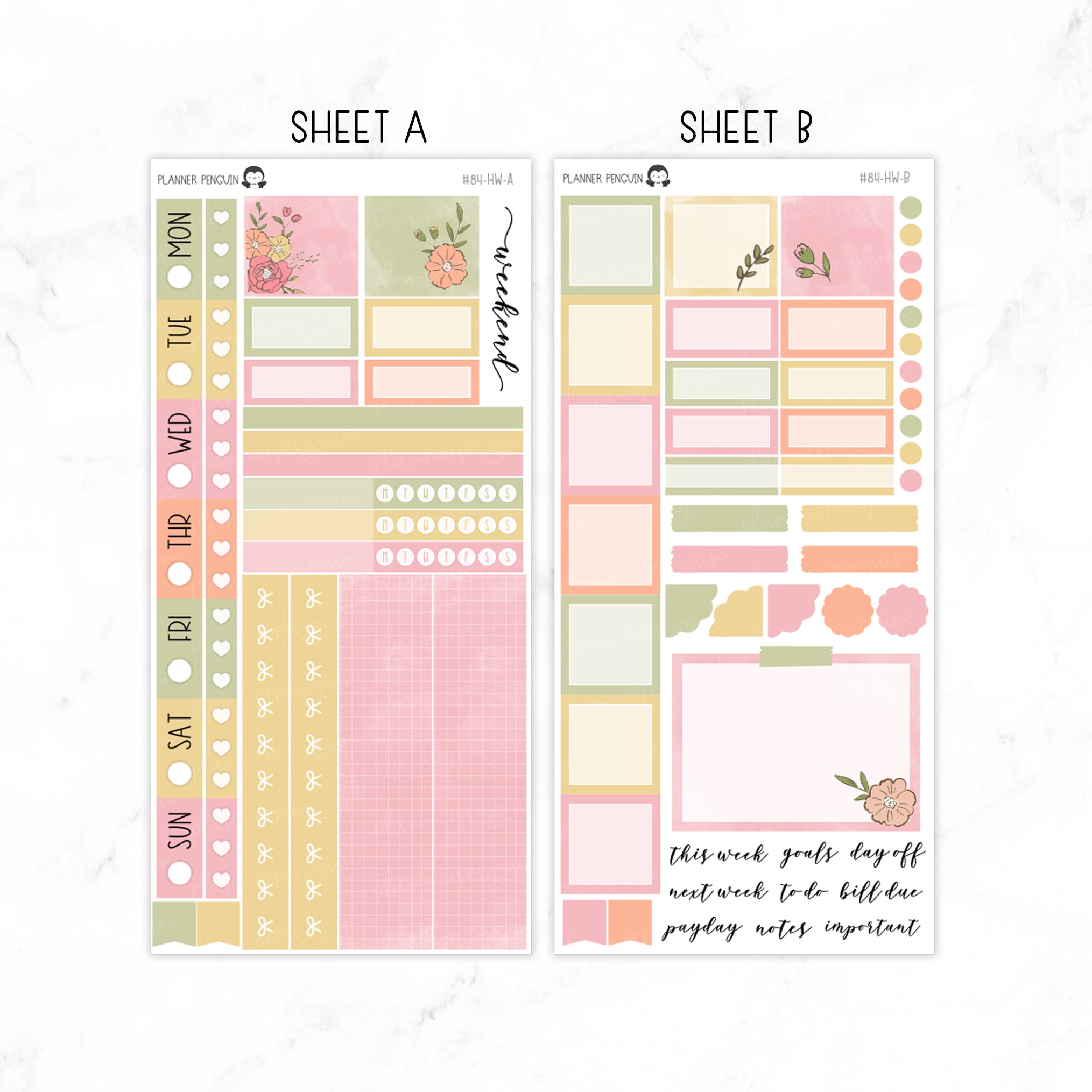 Vibrant Floral Hobonichi Weeks kit