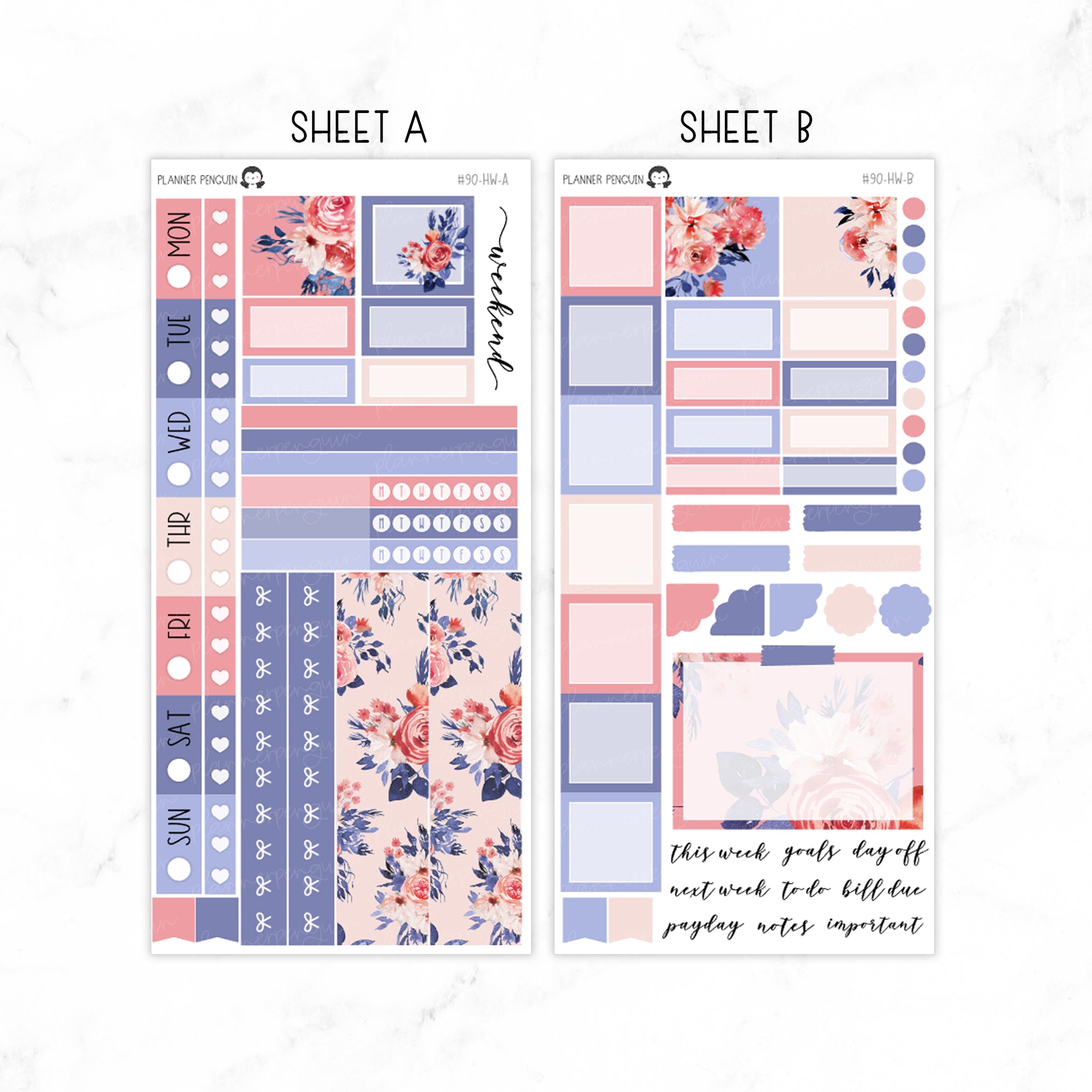 Red and Blue Hobonichi Weeks kit