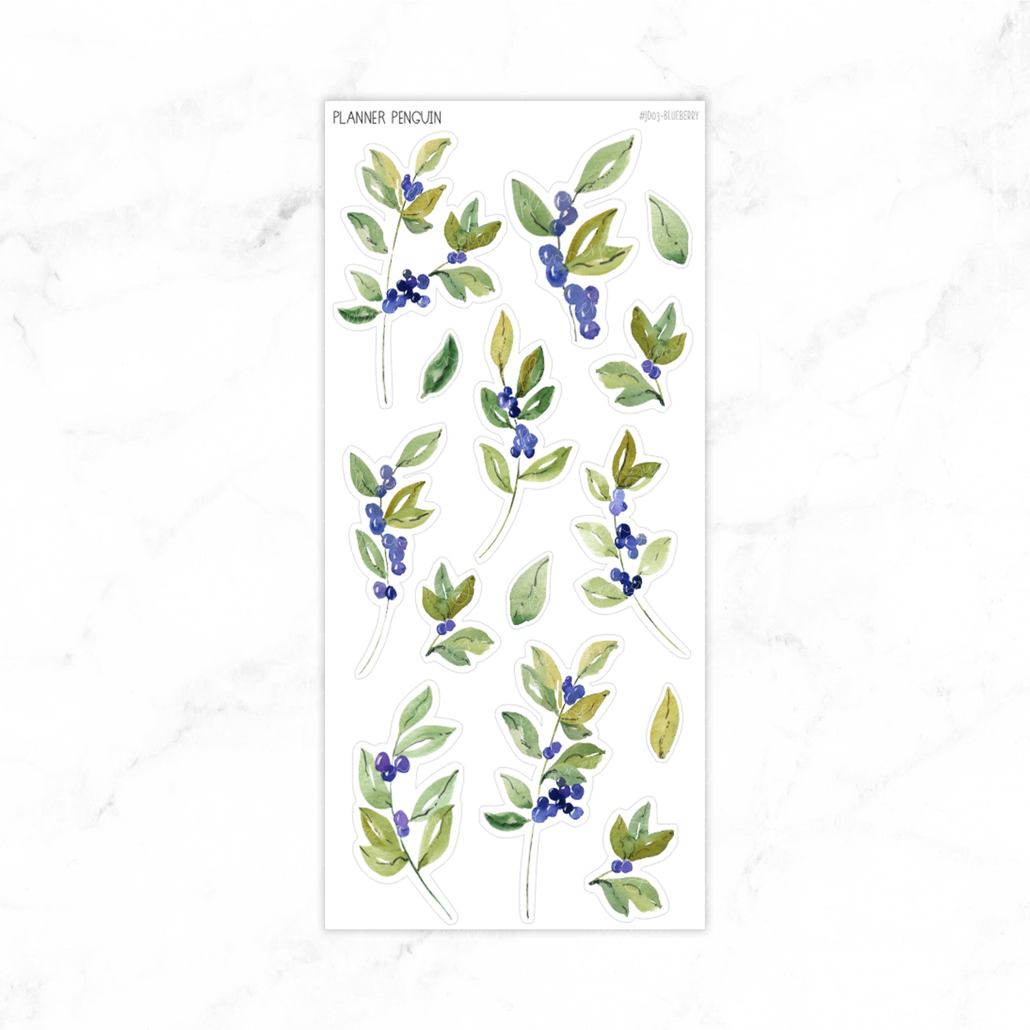 Blueberry - Journaling Deco