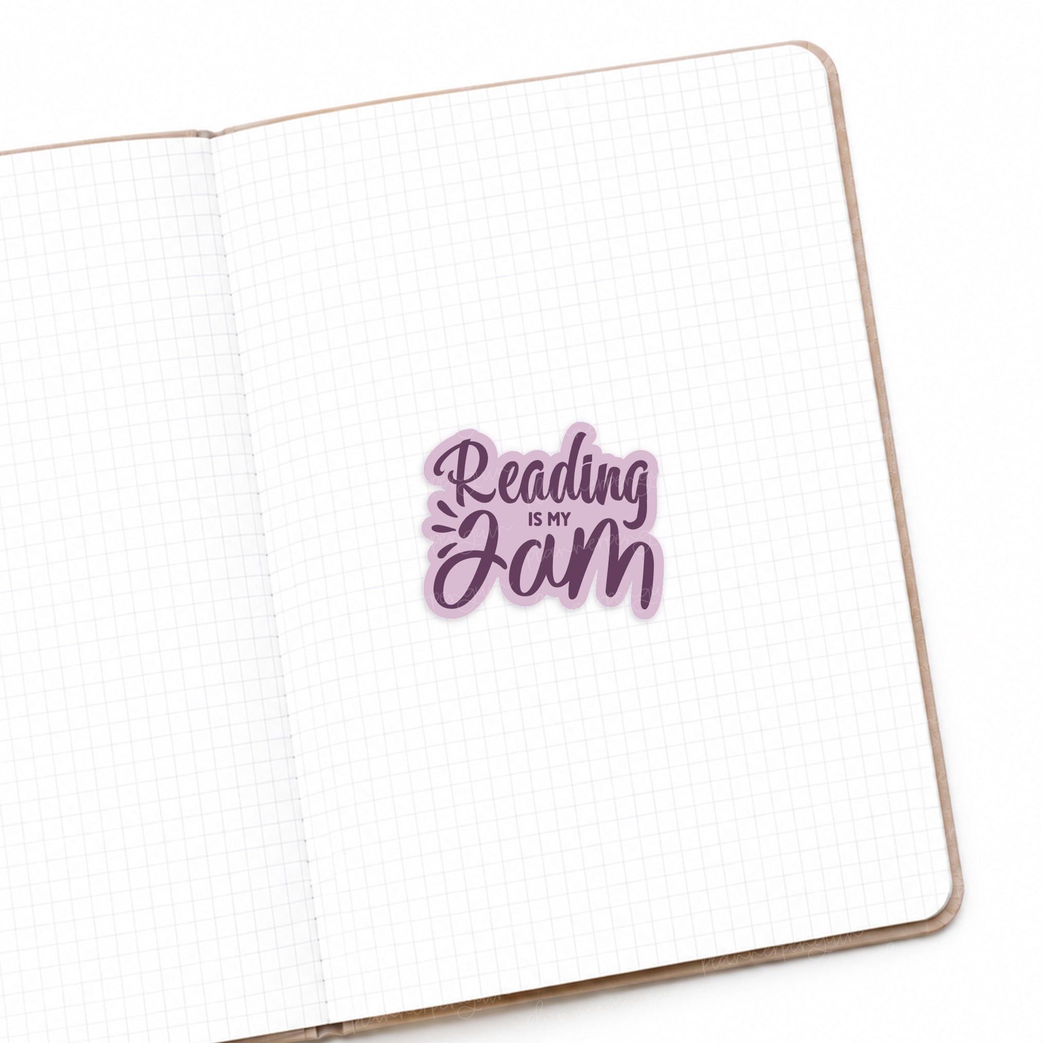 Reading Is My Jam Matte Die Cut Sticker