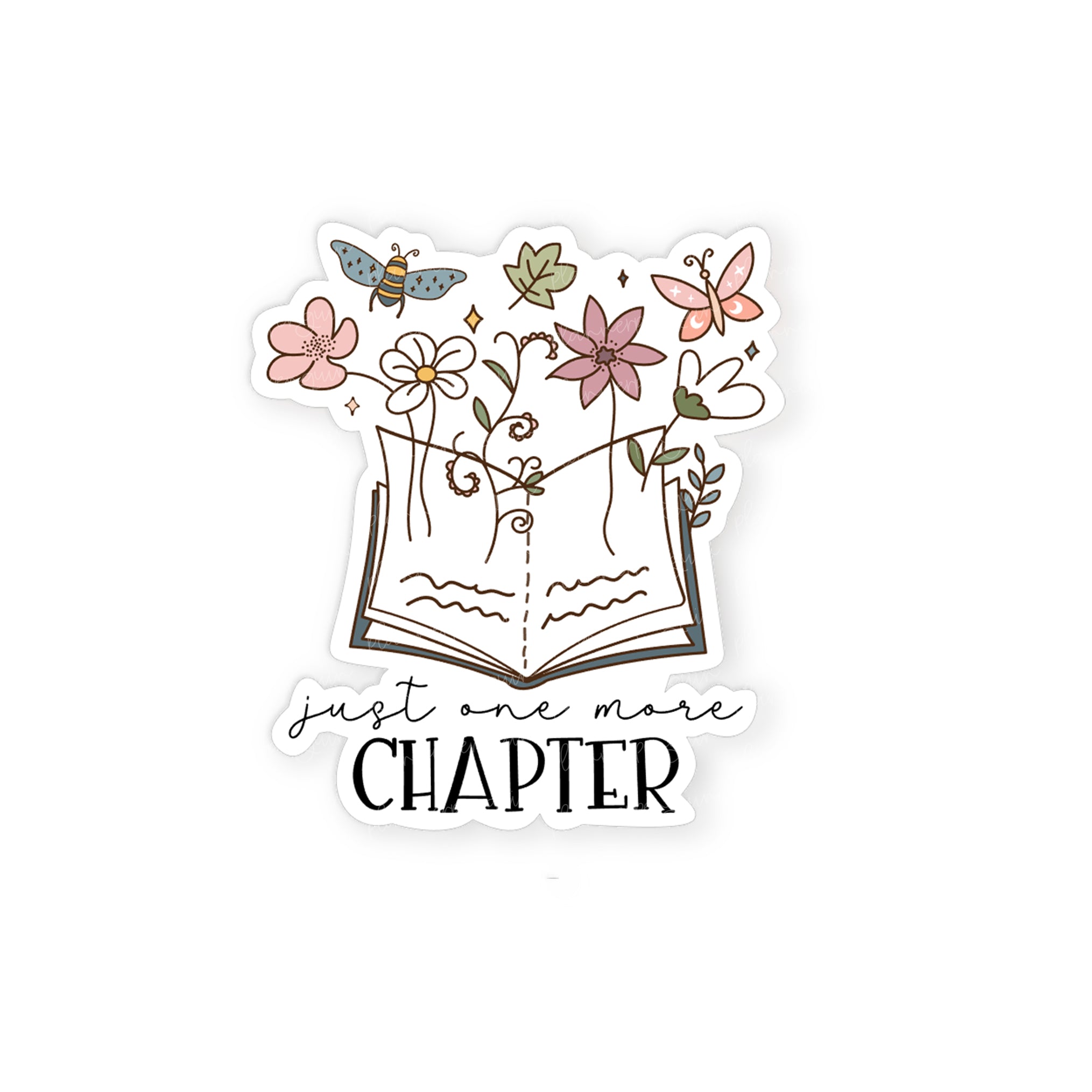 Just One More Chapter Die Cut Sticker