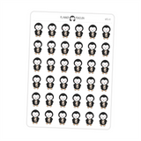 Boba Tea Penguin Planner Stickers