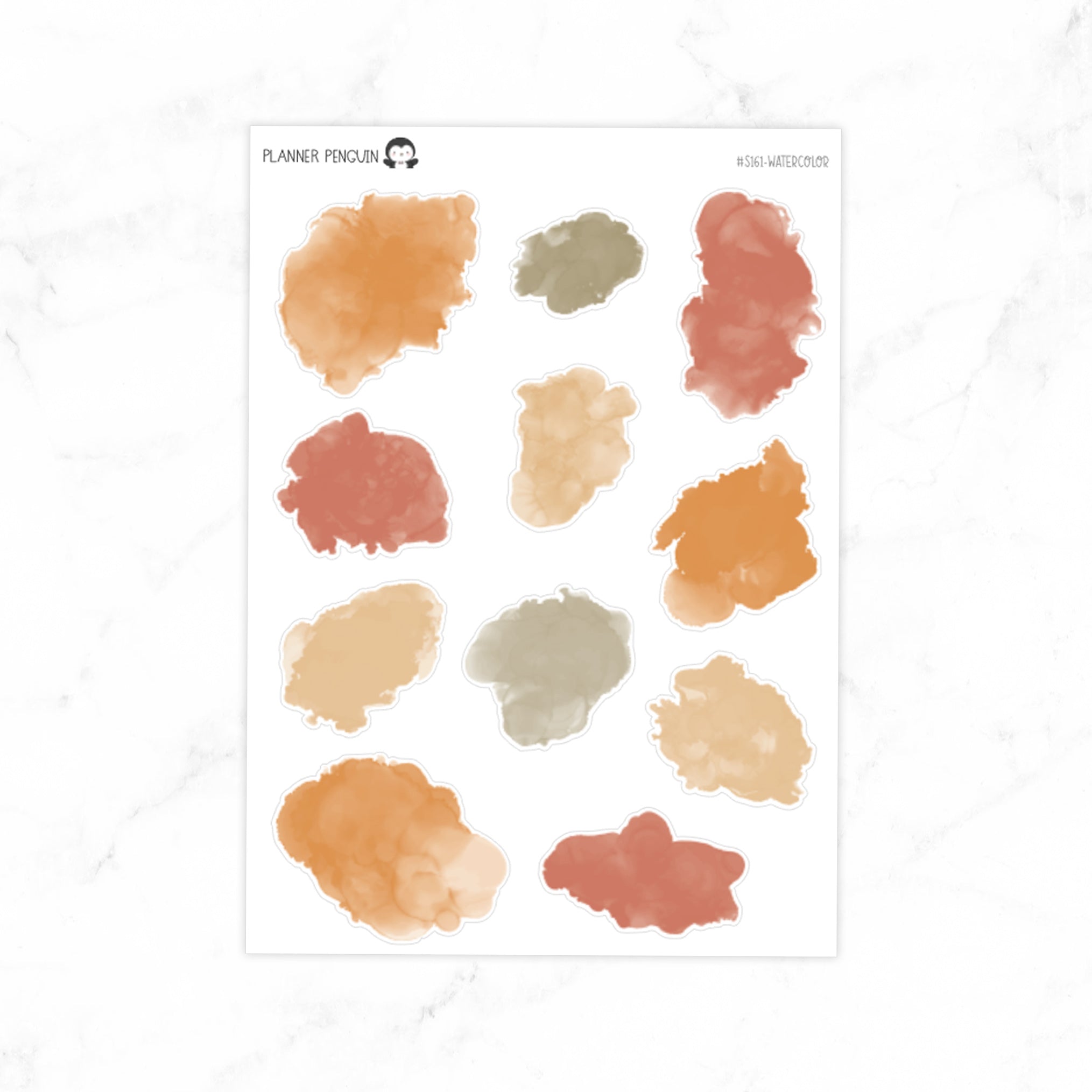 Autumn Journey Watercolor Ink Swatches