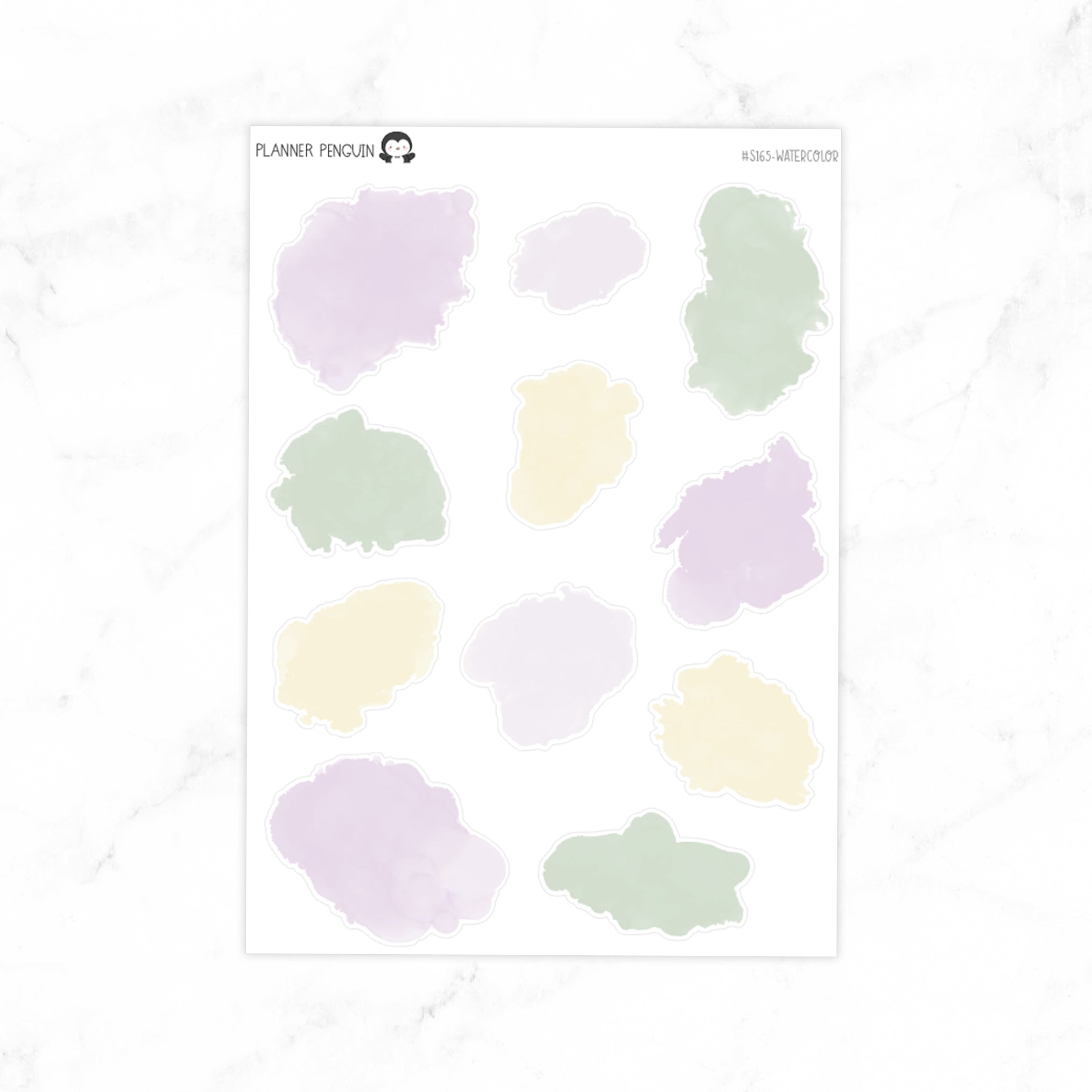 Honey Lavender Watercolor Ink Swatches