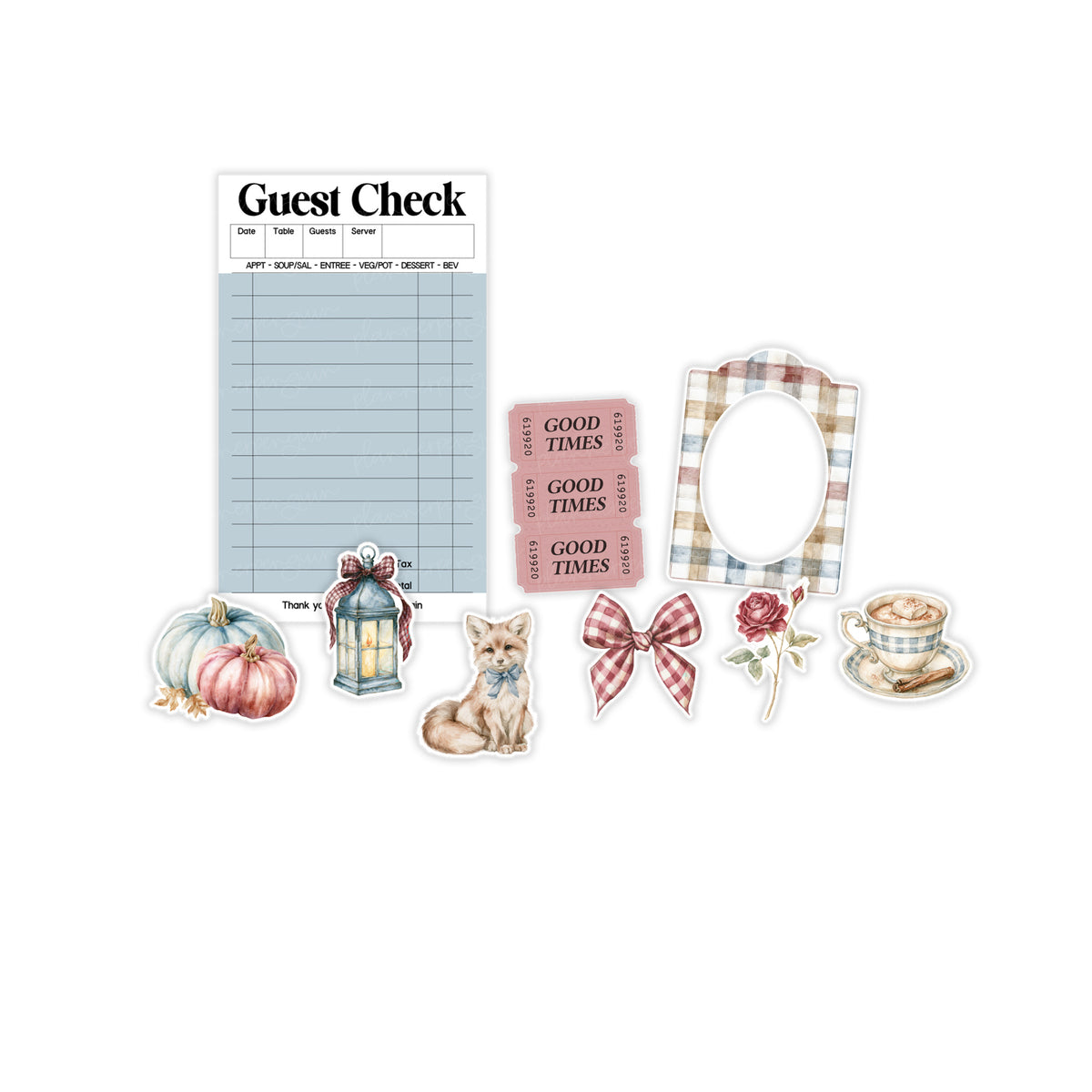 Autumn Reverie Junk Journaling Kit Stickers