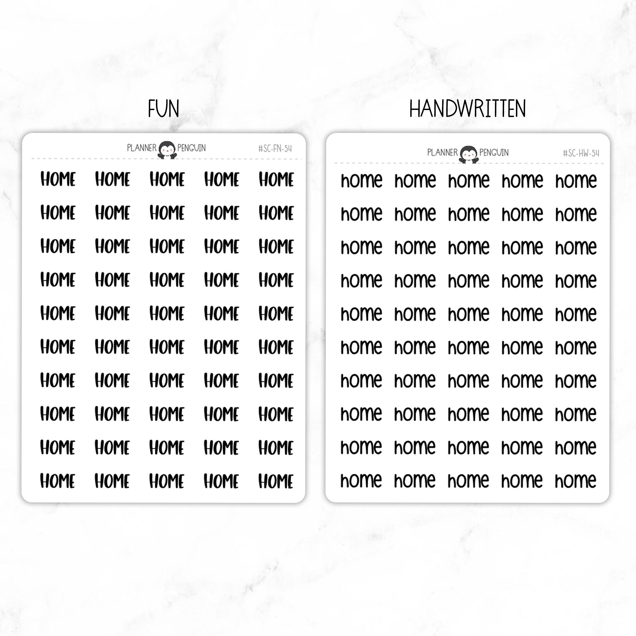 Home Script Stickers