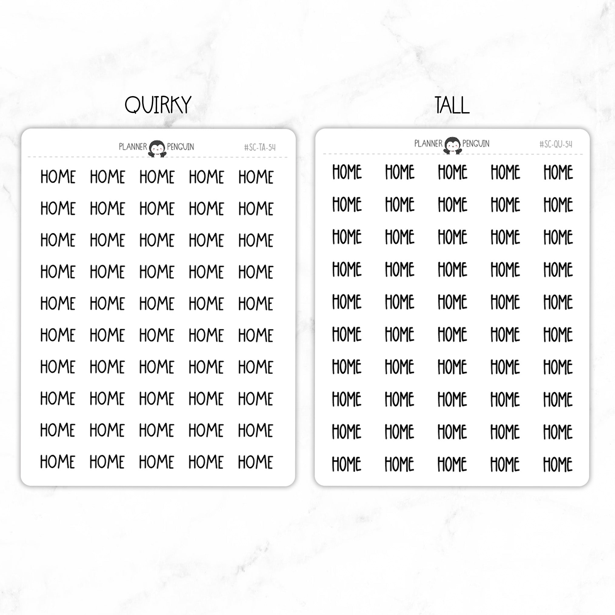 Home Script Stickers
